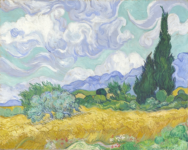 vincent van gogh campo di grano con cipressi