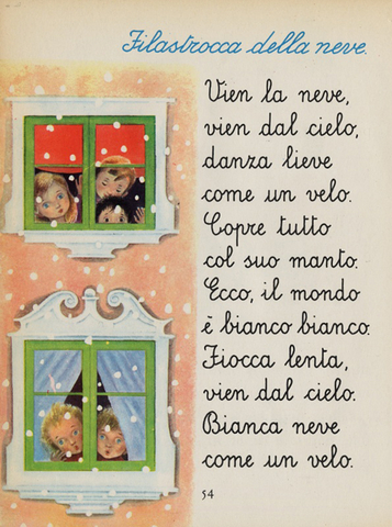 filastrocca della neve