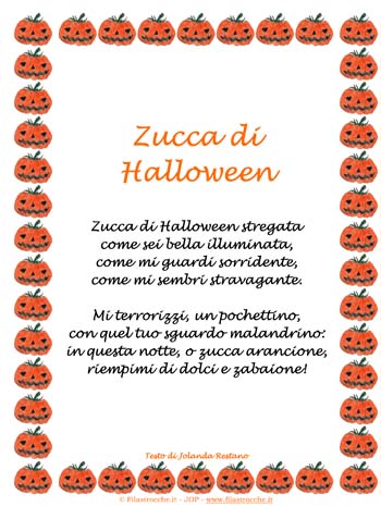halloween poesia zucca halloween cornice 