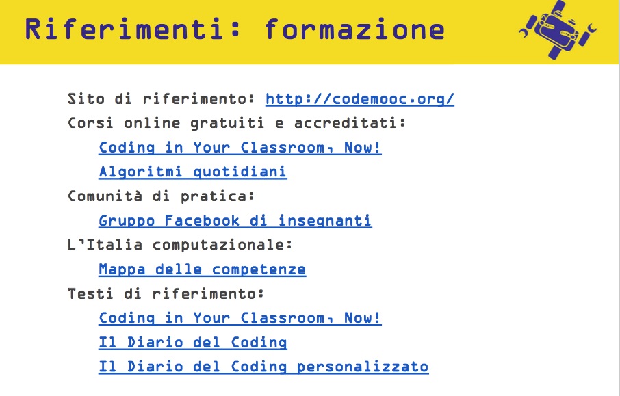 Riferimenti formazione